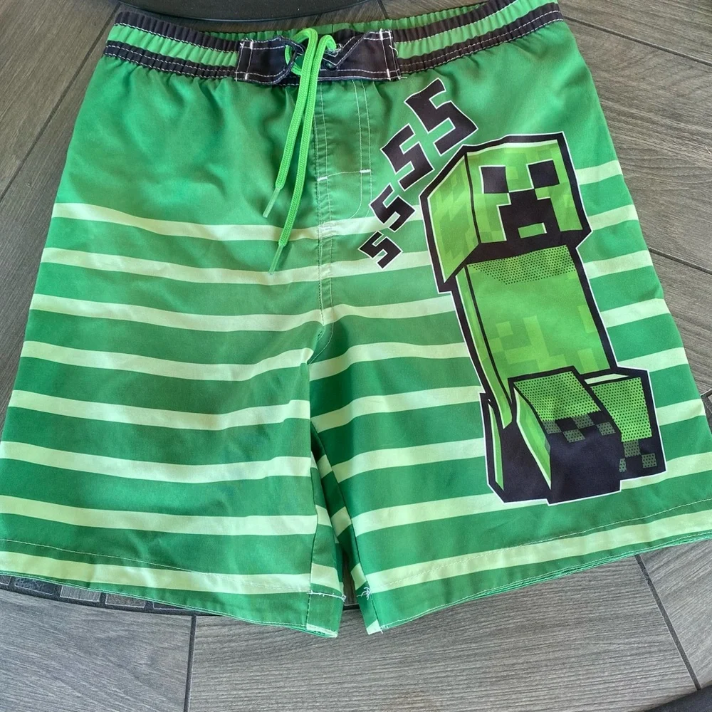 Minecraft Green Swim Shorts